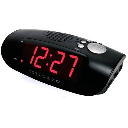 SONNET INDUSTRIES Sonnet Industries R-1627 .9 in. LED Clock Radio with USB Charging of Smart Phone R-1627